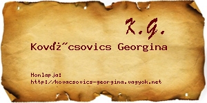 Kovácsovics Georgina névjegykártya