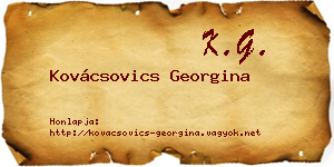 Kovácsovics Georgina névjegykártya