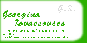 georgina kovacsovics business card